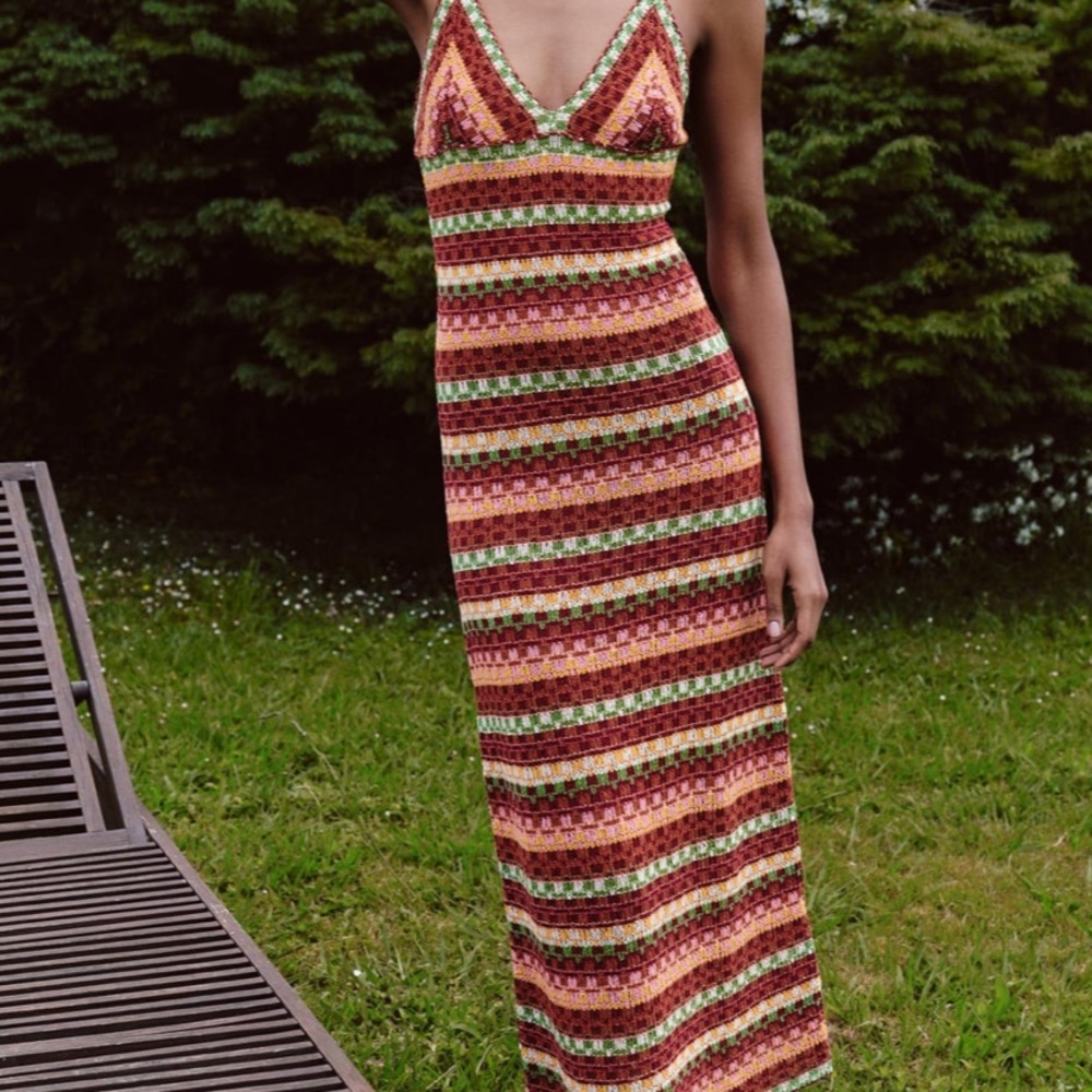 Zara strappy crochet dress